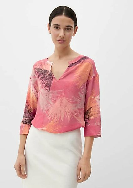 s.Oliver BLACK LABEL Langarmbluse Bluse mit Tunika-Ausschnitt günstig online kaufen