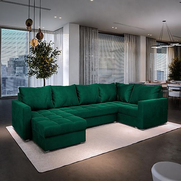 Masseno Ecksofa LORIVO mit Schlaffunktion U-Form, günstig online kaufen