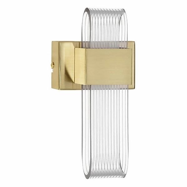 LED Wandleuchte Argo in Transparent und Gold 10W 413lm günstig online kaufen