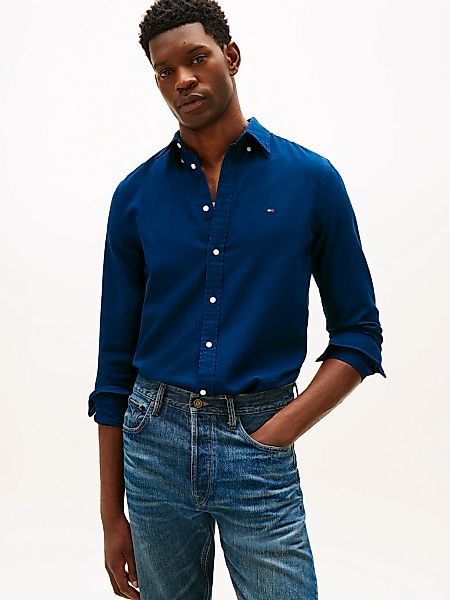Tommy Hilfiger Langarmhemd "FLEX DOBBY" slim fit, Button-down-Kragen, unifa günstig online kaufen