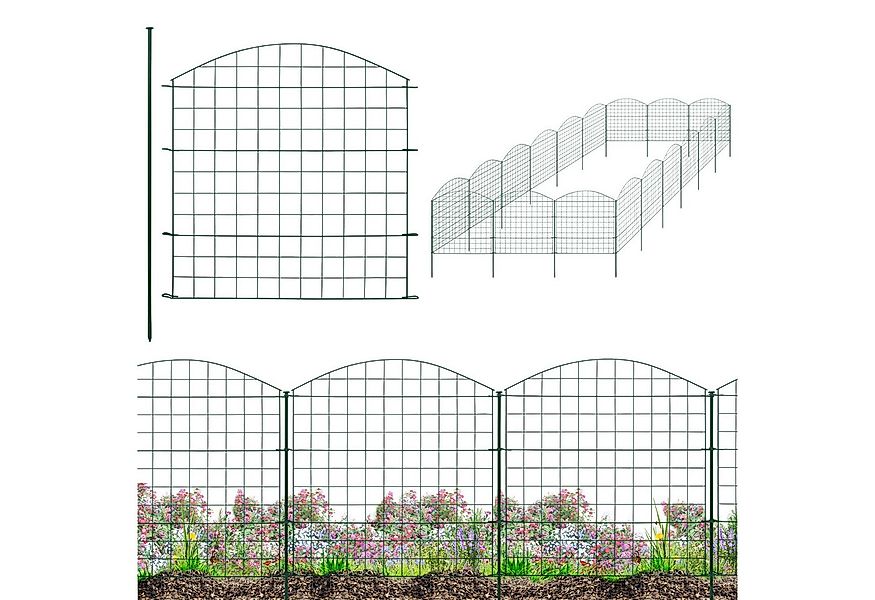 V2Aox Teichzaun Zaun Gartenzaun Steckzaun Teichzaun Garten Teich 18 Zaunele günstig online kaufen
