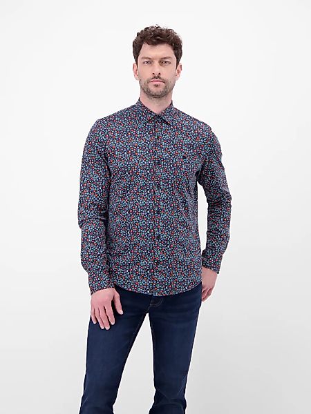 LERROS Langarmhemd "LERROS Jerseyhemd mit Haifischkragen" günstig online kaufen