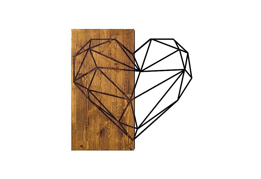 Wallity Wanddekoobjekt 50% WOOD (Thickness: 3 cm) / 50% METAL, 58 x 58 cm L günstig online kaufen