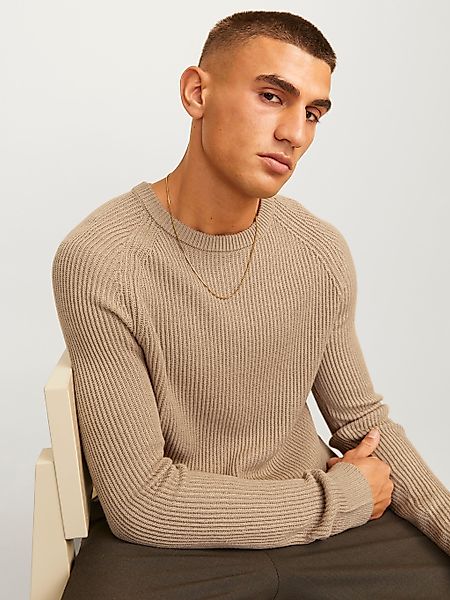 Jack & Jones Rundhalspullover JJPANNEL KNIT günstig online kaufen