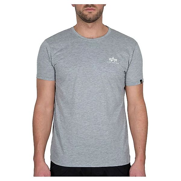 Alpha Industries Basic Small Logo Kurzärmeliges T-shirt XL Greyheather / Wh günstig online kaufen