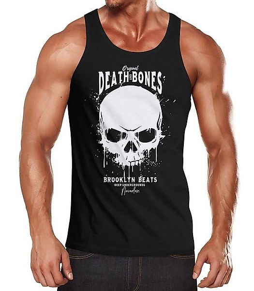 Neverless Tanktop Herren Tank-Top Skull Death and Bones Totenkopf Club Outf günstig online kaufen