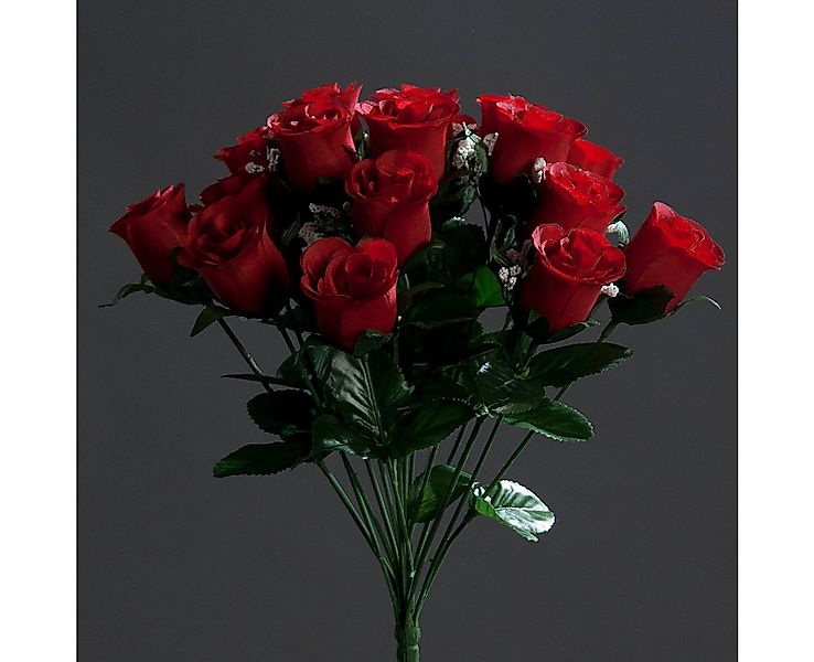 Kunstblumenstrauß rosen Rot 36cm, mucPlants, Höhe 36 cm günstig online kaufen