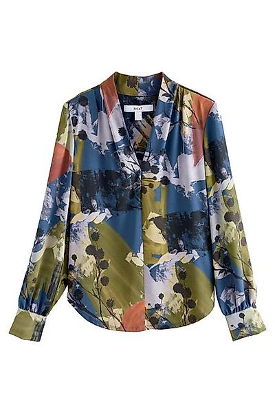 Next Blusenshirt Langärmelige Bluse mit V-Ausschnitt günstig online kaufen