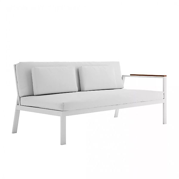 Gandia Blasco - Timeless Modul 1 Outdoor Sofa 175x84x76cm - weiß RAL 9016/w günstig online kaufen