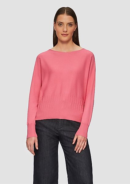 s.Oliver Longpullover Strickpullover Strickpullover mit Strukturmuster günstig online kaufen