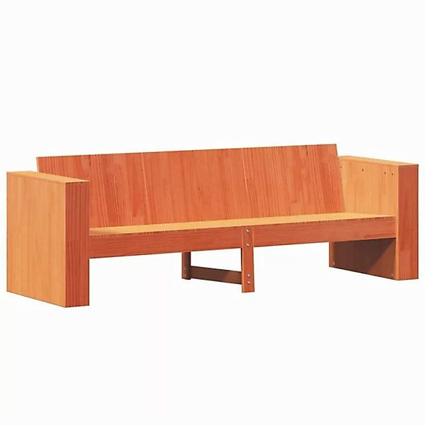 vidaXL Sofa, Gartensofa 3-Sitzer Wachsbraun 189x60x62 cm Massivholz Kiefer günstig online kaufen