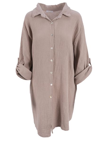 Seasons of April Hemdbluse Oversized Musselinbluse günstig online kaufen