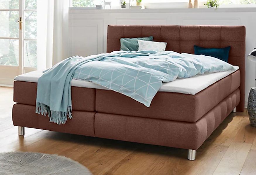 Home affaire Boxspringbett »Salo« incl. Topper, 6 Breiten, 2 Härtegrade, TF günstig online kaufen