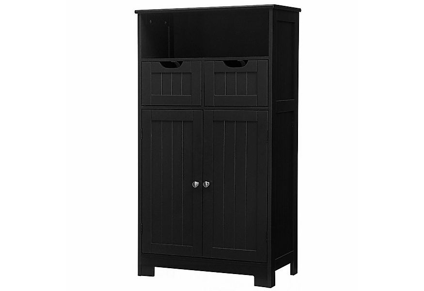 KOMFOTTEU Midischrank Badezimmerschrank 60x30x109cm,mit 2 Schubladen günstig online kaufen