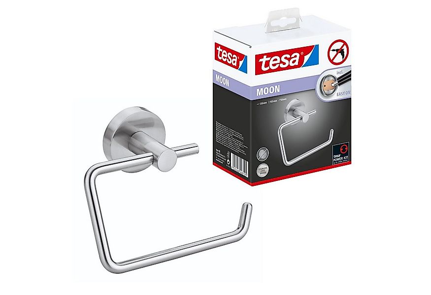 tesa Toilettenpapierhalter Toilettenpapierhalter ohne Bohren MOON Klopapier günstig online kaufen