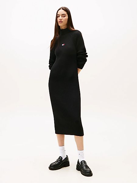 Tommy Jeans Strickkleid "TJW MOCKNECK BADGE SWEATER DRESS" günstig online kaufen