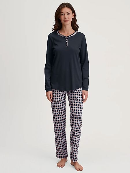 CALIDA Schlafanzug "Family & Friends" 2 tlg. Knopfleiste, Pure Cotton, Lang günstig online kaufen