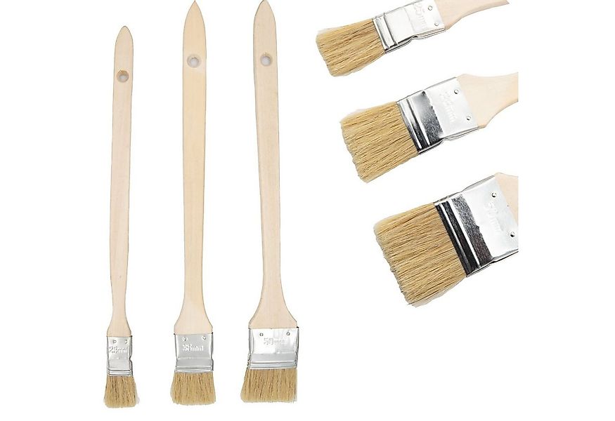 TSB Werk Flachpinsel 3x Eckenpinsel Heizkörperpinsel Farbpinsel, Lackpinsel günstig online kaufen