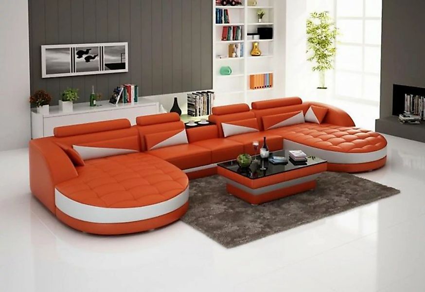 JVmoebel Ecksofa Ledersofa Ecksofa Sofa Couch Polster Wohnlandschaft Leder günstig online kaufen