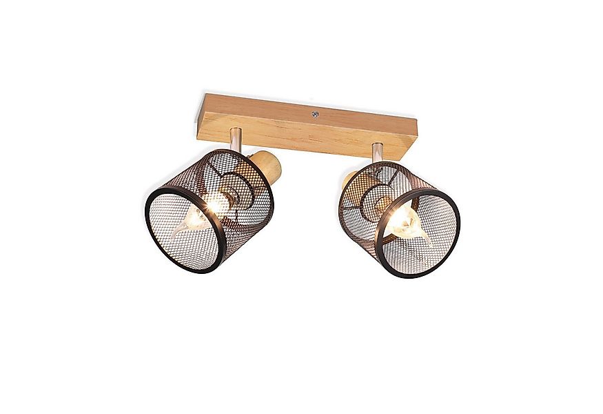 ZMH Deckenstrahler 2 Flammig E14 Vintage Schwarz/Weiß Küchenlampe Wohnzimme günstig online kaufen