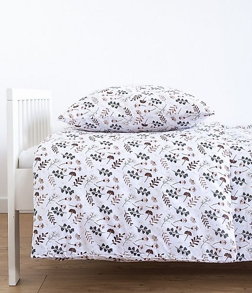 Loolay Bettwäsche Blumen BRAUN Bunt Babybettwäsche Kinderbettwäsche Jugendb günstig online kaufen
