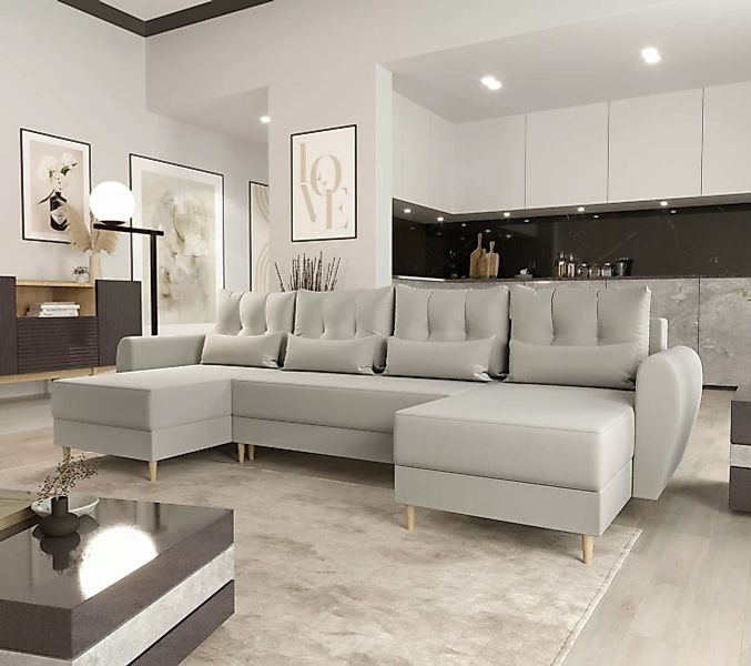 ALTDECOR Wohnlandschaft PALER+U, Couch mit Schlaffunktion, Wohnzimmer - Woh günstig online kaufen