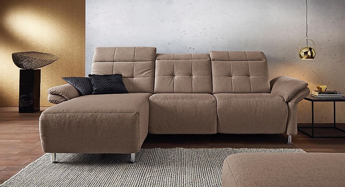 Home affaire Ecksofa "Manhattan L-Form" 2 Sitze mit elektrischer Relaxfunkt günstig online kaufen