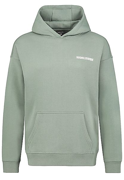 SUBLEVEL Hoodie mit Weltmotiv und Kängurutasche günstig online kaufen