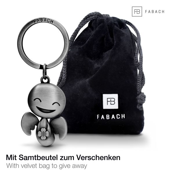FABACH Schlüsselanhänger Schutzengel "Happy" mit Kleeblatt günstig online kaufen