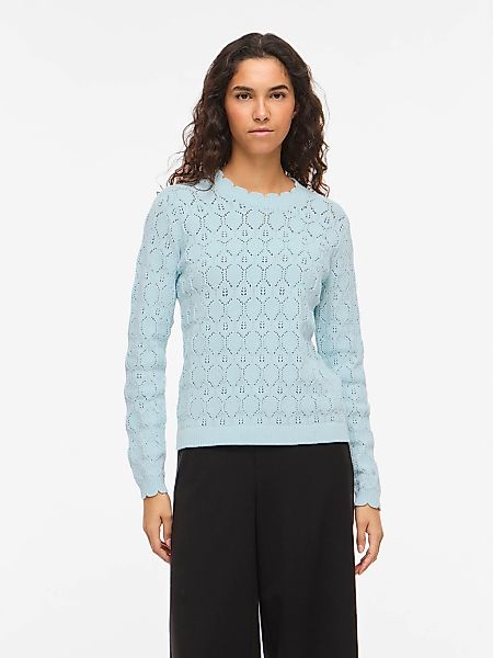Vila Rundhalspullover "VILOWEN L/S POINTELLE KNIT TOP/PB" günstig online kaufen