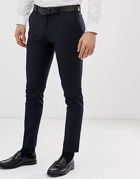 Burton Menswear – Superenge, elegante Skinny-Hose in Marineblau günstig online kaufen
