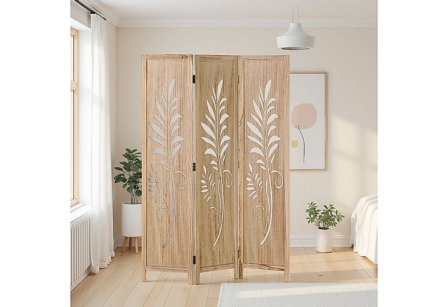 Homestyle4u Paravent Raumteiler Holz Trennwand Natur Sichtschutz Indoor fal günstig online kaufen