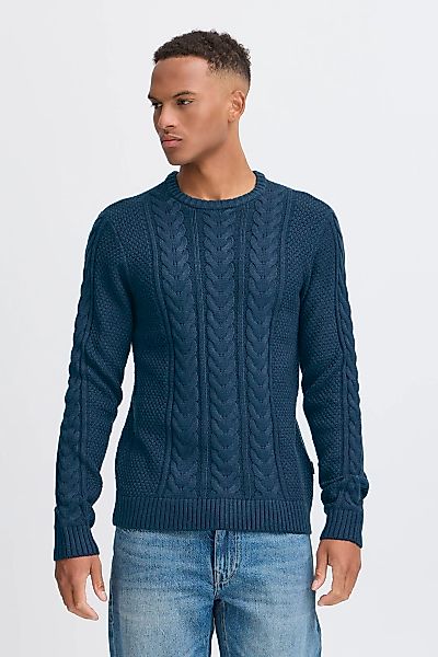 Blend Strickpullover "BHBASIM" Klassischer Grobstrickpullover mit Zopfmuste günstig online kaufen