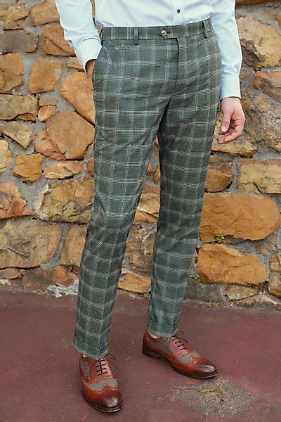 Next Anzughose Slim-Fit-Anzughose mit kleinem Karomuster günstig online kaufen