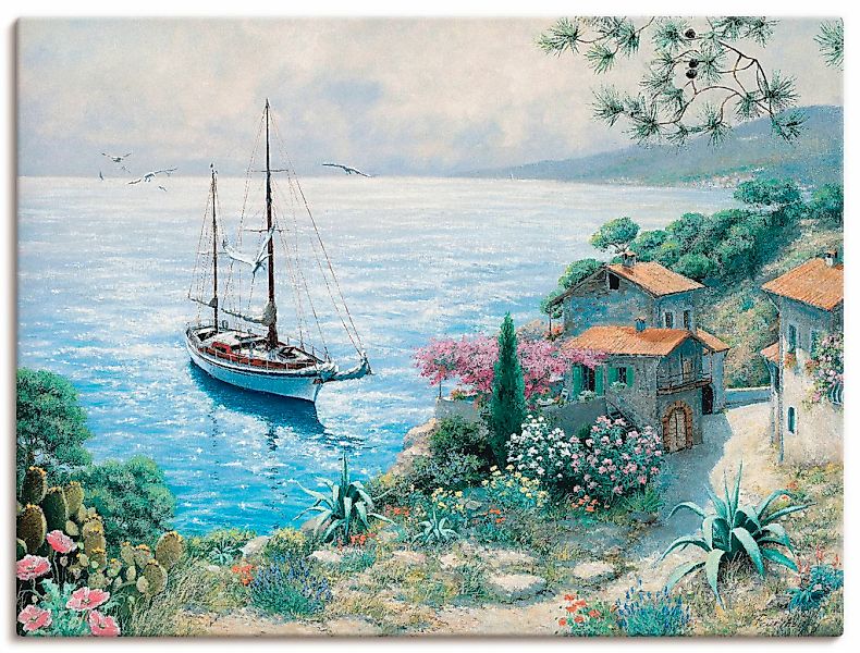 Artland Wandbild "Die Bucht" Boote & Schiffe 1 Stk. tlg. als Leinwandbild, günstig online kaufen