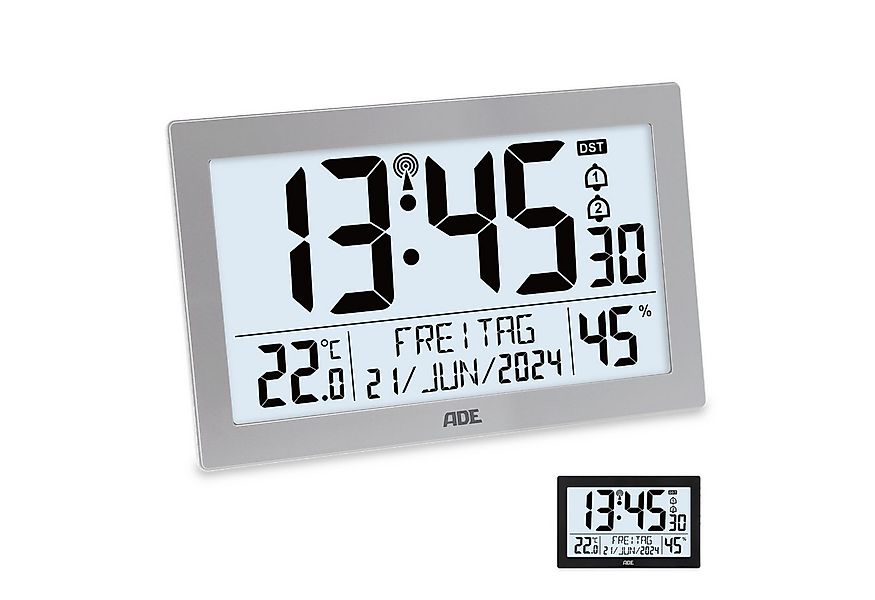 ADE Funktischuhr Digitale extragroße Wand- oder Tischuhr mit Beleuchtung mi günstig online kaufen