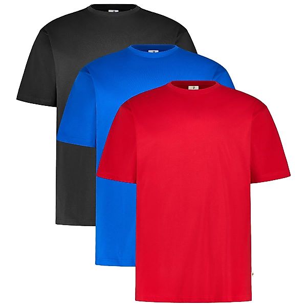Pfundskerl 3er-Pack Basic-T-Shirt, Rundhals Farbe schwarz/royalblau Größe: günstig online kaufen