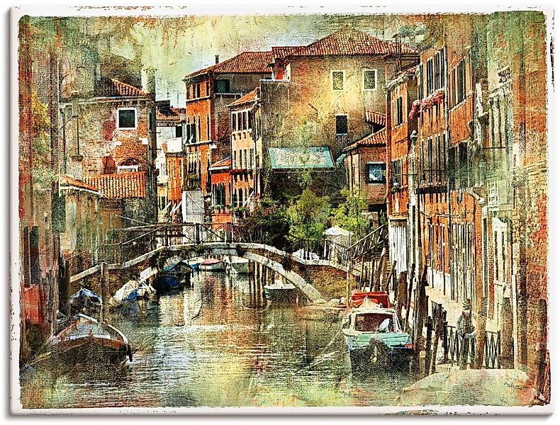 Artland Wandbild »Kanal in Venedig« Italien 1 Stk. tlg. als Leinwandbild, P günstig online kaufen