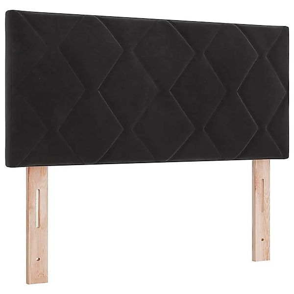 vidaXL Boxspringbett mit Matratze Schwarz 90 x 190 cm Samt 3340420 günstig online kaufen