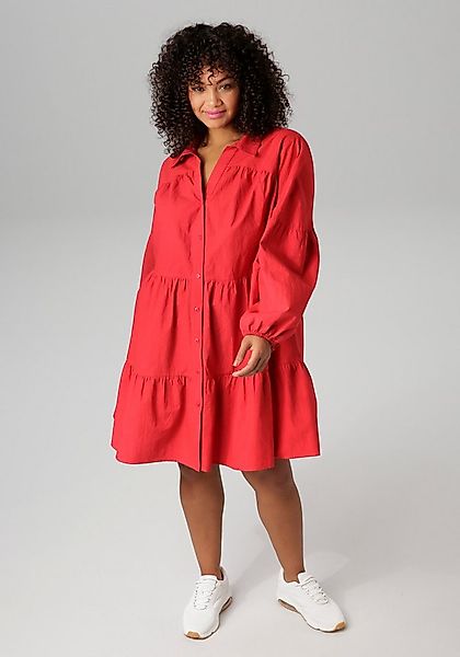 Aniston PLUS Longtunika in Unifarben oder mit Zitronendruck günstig online kaufen