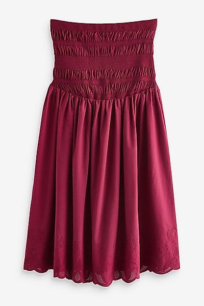 Next Bandeaukleid Bandeau-Sommerkleid aus Jersey mit besticktem Saum (1-tlg günstig online kaufen