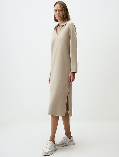 Jimmy Key Strickkleid Polokragen Entspannte Passform günstig online kaufen