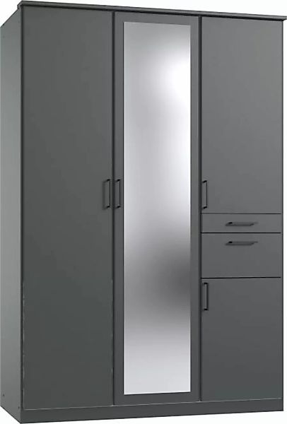 Drehtürenschrank 4-türig, inkl. 1 Spiegeltür und 2 Schubladen HENNEF von Wi günstig online kaufen