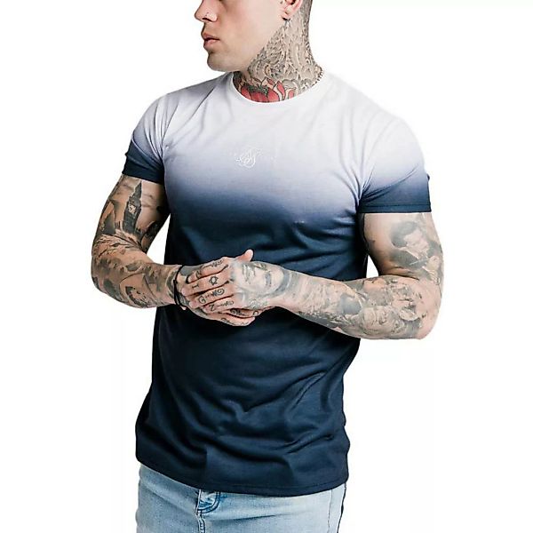 Siksilk High Fade Kurzärmeliges T-shirt L White / Navy günstig online kaufen