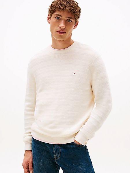 Tommy Hilfiger Rundhalspullover "STRIPE STRUCTURE", regular fit, leicht übe günstig online kaufen