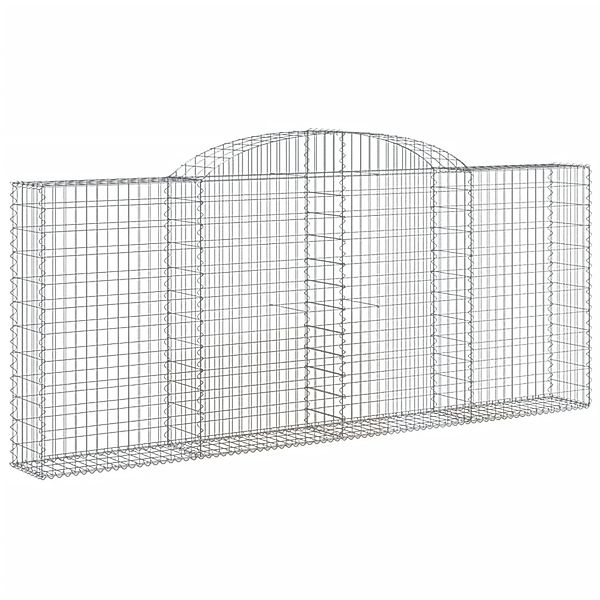 vidaXL Gabionen mit Hochbogen 7 Stk 300x30x120/140cm Eisen 1671282 günstig online kaufen