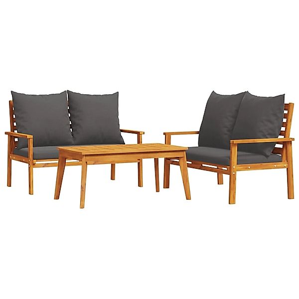 vidaXL 3-Tlg Garten-Lounge-Set mit Kissen Massivholz Akazie 3211799 günstig online kaufen