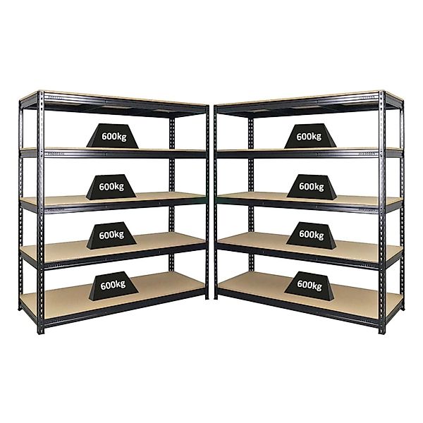 PROREGAL Mega Deal 2x Profi Schwerlastregal Bison HxBxT 180 x 160 x 60 cm 5 günstig online kaufen
