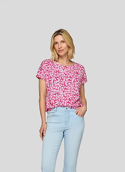 Rabe Print-Shirt "Rabe Shirt mit floralem Allover-Print und Schlitz-Ausschn günstig online kaufen