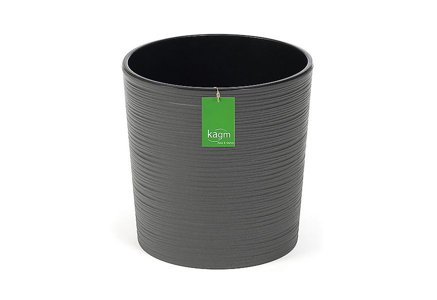 KAGM Pflanzkübel Blumenkübel Blumentopf in Rillenoptik rund 3 Farben 3 Größ günstig online kaufen